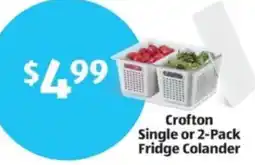 Aldi Crofton Single or Fridge Colander offer
