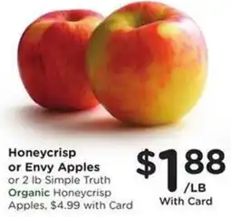 Kroger Honeycrisp or Envy Apples offer