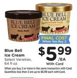 Kroger Blue Bell Ice Cream offer