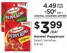 Kroger Hormel Pepperoni offer