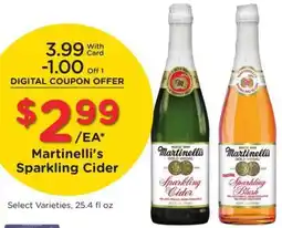 Kroger Martinelli's Sparkling Cider offer