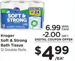 Kroger Kroger Soft & Strong Bath Tissue offer