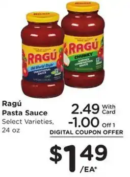 Kroger Ragú Pasta Sauce offer