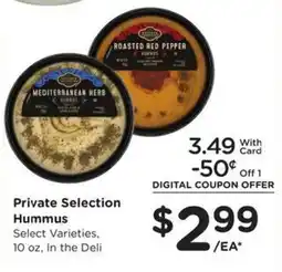 Kroger Private Selection Hummus offer