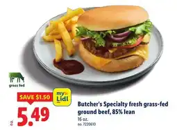 Lidl Butcher's Specialty fresh grass-fed ground beef, 85% lean offer