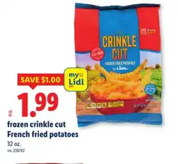 Lidl frozen crinkle cut French fried potatoes offer