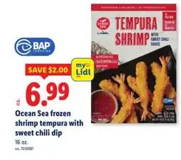 Lidl Ocean Sea frozen shrimp tempura with sweet chili dip offer