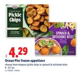 Lidl Ocean Pier frozen appetizers offer