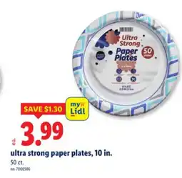 Lidl ultra strong paper plates, 10 in offer
