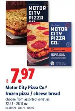 Lidl Motor City Pizza Co. frozen pizza/cheese bread offer