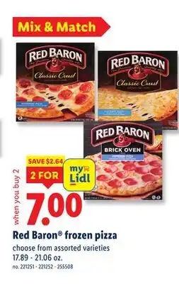 Lidl Red Baron frozen pizza offer