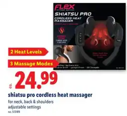 Lidl shiatsu pro cordless heat massager offer