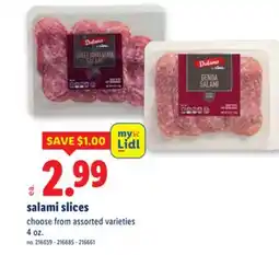 Lidl salami slices offer