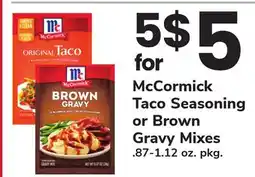 ACME McCormick Taco Seasoning or Brown Gravy Mixes offer
