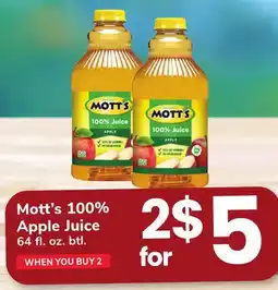 ACME Mott's 100% Apple Juice offer