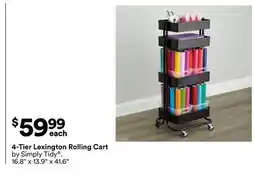 Michaels 4-Tier Lexington rolling cart offer
