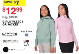 Dunham's Sports GIRLS' FLEECE OR JACKET offer
