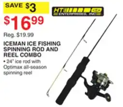 Dunham's Sports ICEMAN ICE FISHING SPINNING ROD AND REEL COMBO offer