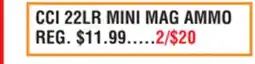Dunham's Sports CCI 22LR MINI MAG AMMO offer