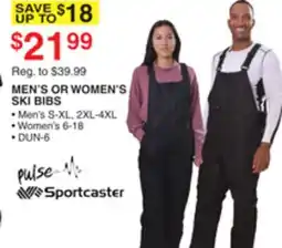 Dunham's Sports MEN'S OR WOMEN'S SKI BIBS offer