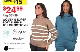 Dunham's Sports WOMEN'S SUPER SOFT FLEECE TOP OR BOTTOMS offer