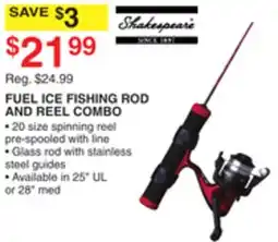 Dunham's Sports FUEL ICE FISHING ROD AND REEL COMBO offer