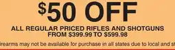 Dunham's Sports RIFLES AND SHOTGUNS offer