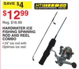 Dunham's Sports HARDWATER ICE FISHING SPINNING ROD AND REEL COMBO offer