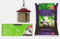 Ace Hardware WoodLink Double Suet Basket Feeder, Ace 10/Pk. High Energy Suet, or Ace 10 Lb. Black Oil offer