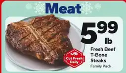Save a Lot Fresh Beef T-Bone Steaks offer