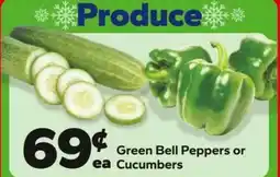 Save a Lot Green Bell Peppers or Cucumbers offer