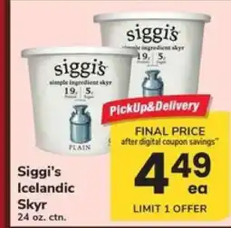 Safeway Siggi's Icelandic Skyr offer