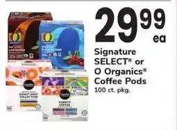 Safeway Signature SELECT or O Organics Coffee Pods offer
