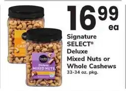 Safeway Signature SELECT Deluxe Mixed Nuts or Whole Cashews offer