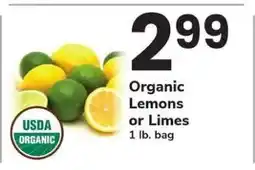 Safeway Organic Lemons or Limes offer