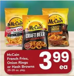 Safeway McCain French Fries, Onion Rings or Hash Browns offer