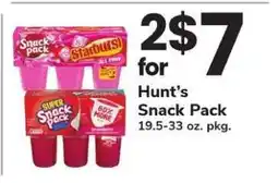 Safeway Hunt's Snack Pack offer