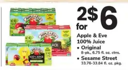 Safeway Apple & Eve 100% Juice offer
