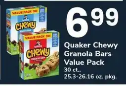 Safeway Quaker Chewy Granola Bars Value Pack offer
