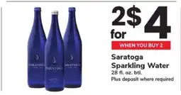 Safeway Saratoga Sparkling Water offer