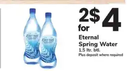 Safeway Eternal Spring Water offer