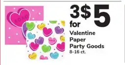 Safeway Valentine Paper Party Goods offer