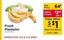 ShopRite Fresh Plantains offer