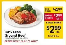 ShopRite 80% Lean Ground Beef offer