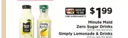 ShopRite Minute Maid Zero Sugar Drinks / Simply Lemonade & Drinks offer