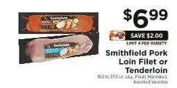ShopRite Smithfield Pork Loin Filet or Tenderloin offer