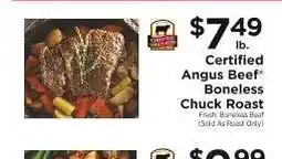 ShopRite Certified Angus Beef Boneless Chuck Roast offer