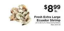ShopRite Fresh Extra Large Ecuador Shrimp offer