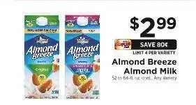 ShopRite Almond Breeze Almond Milk offer