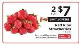 ShopRite Red Ripe Strawberries offer